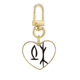 thumbnail image 1 of La inscripción chino Apellido personaje du Llavero de metal en forma de corazón dorado, 1 of 3