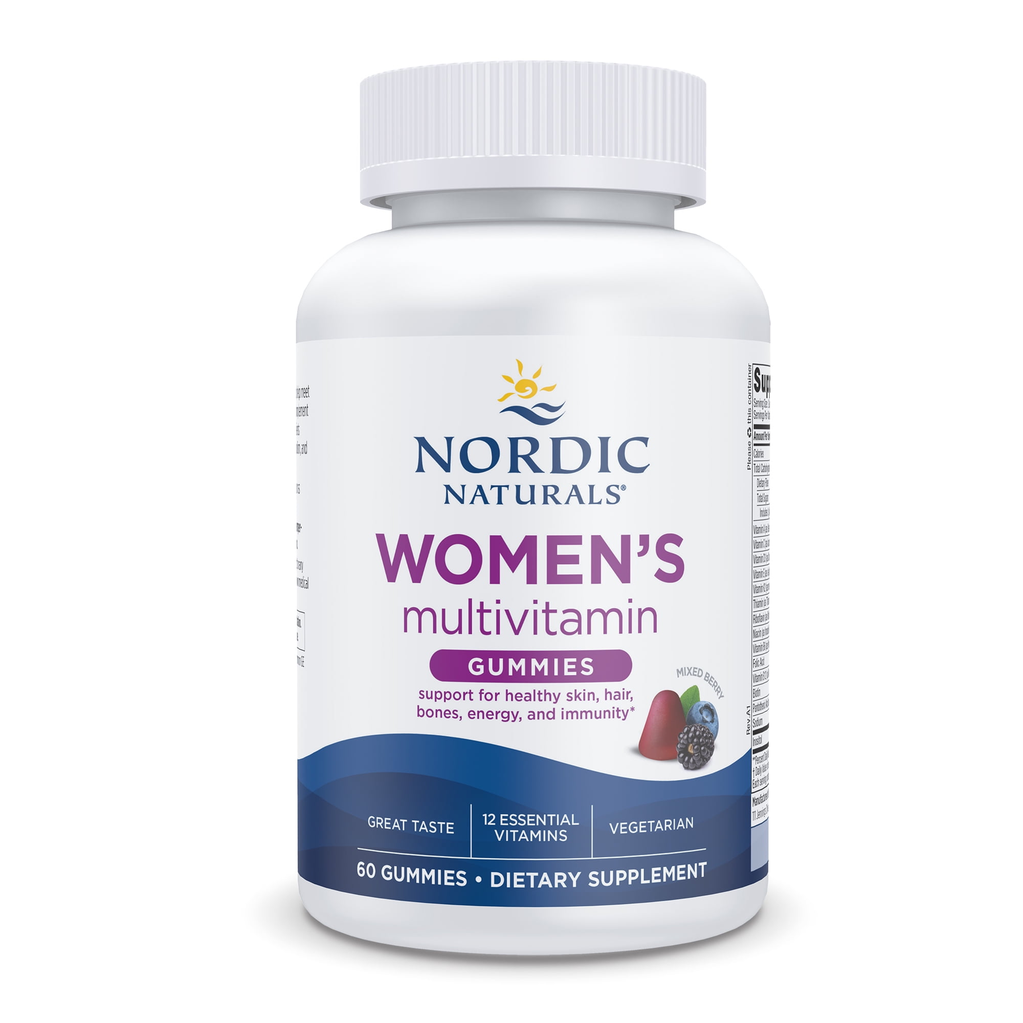 Nordic Naturals Women's Multivitamin Gummies, Mixed Berry - 60 Gummies