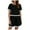 Black, variant on RMGVDSD 2 Piece Sets For Women Casual Loose Short Sleeved T Shirt And Elastic Waist Shorts Suit Summer Outfits Stylish Women Shorts Suit