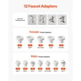 thumbnail image 6 of VEVOR Skincare Water Filter, Faucet Mount Water Filters with Micro-nano Bubble for Skin, Sink Tap Purifier, Removes Chlorine with 1 Filter, for Kitchen and Bathroom Faucets, Pink, 6 of 9