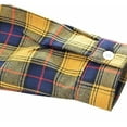 thumbnail image 3 of Kid Girl Boy Long Sleeve Button Down Plaid Flannel Shirt Yellow 140cm, 3 of 6