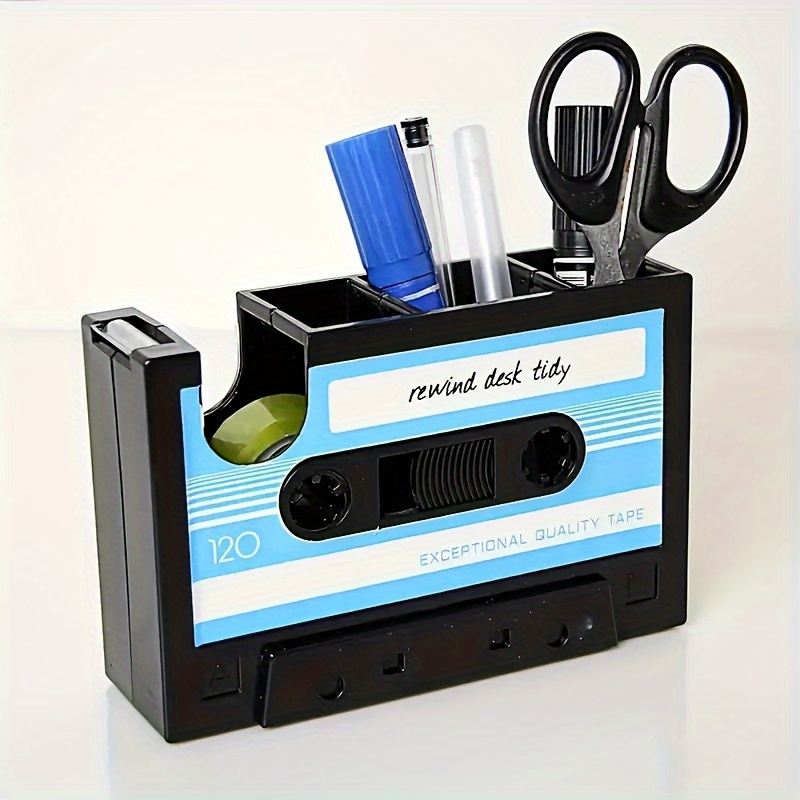 A Tape Dispenser with a Pen Holder, Vintage Cassette Tape Dispenser. Accessories Not Included