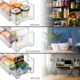 thumbnail image 4 of Sorbus Clear Stackable Pull-Out Fridge Organizer Bins, Large 6-Pack, 4 of 6