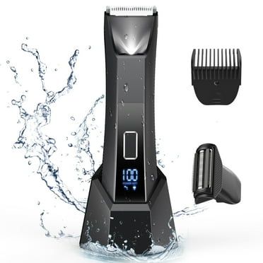 Prozing Manscape Trimmer for Men, Dual-Head Pubic Electric Razor, Groin Ball Shaver for Men, IPX7 Waterproof,Gifts for Him Dad