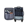 thumbnail image 3 of Wrangler 20-inch Soft-Side Expandable Rolling Carry-on with 8-Wheel Spinner System, Sharkskin Grey, 3 of 7