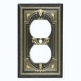thumbnail image 2 of Metal Light Switch Plate Cover Elegant Victorian Theatre Floral Frame Black FRA069, 2 of 13
