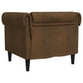 thumbnail image 4 of vidaXL Chesterfield Sofa Chair Brown Fabric, 4 of 5