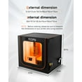 thumbnail image 4 of Large Resin 3D Printer Enclosure with Ventilation Kit LED Light, 3D Print Vented Enclosure Tent Cover Eliminate Odors Dustproof Isolate Noise Compati, 4 of 9