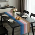 thumbnail image 2 of Blue Pink Brown Ombre Table Runner 48 Inches Long, Vintage Farmhouse Wooden Kitchen Coffee Dining Table Decoration for Home Party Birthday Wedding Home Decor 13x48 Inches, 2 of 8