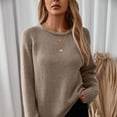 thumbnail image 6 of Ftwytp Women's Oversized Sweater Crewneck Long Sleeve Soft Fuzzy Knit Pullover Sweaters Loose Solid Color Fall Chunky Warm Pullover Sweaters, 6 of 8