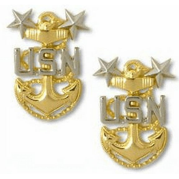 US Navy Master Chief E9 Collar Rank Insignia