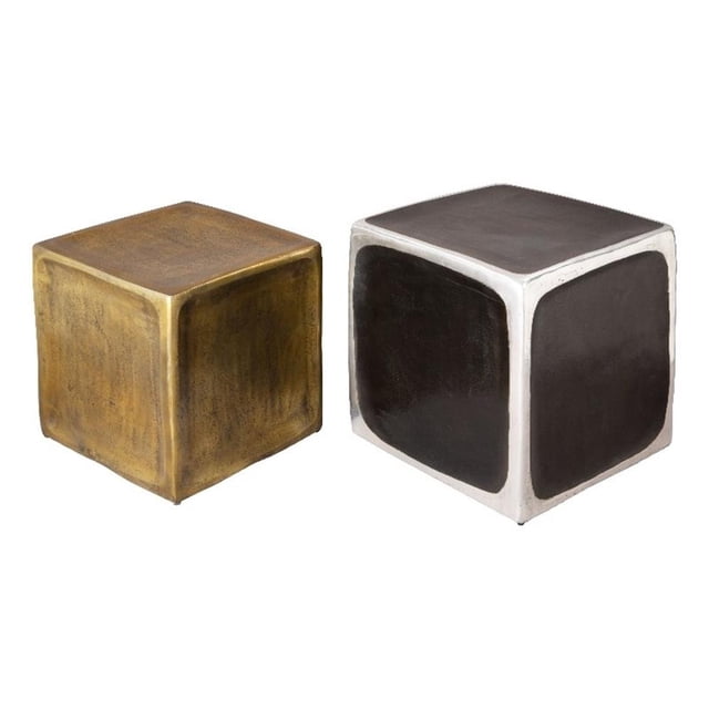 Pemberly Row Contemporary Side Table Set (2-Piece) Multicolor
