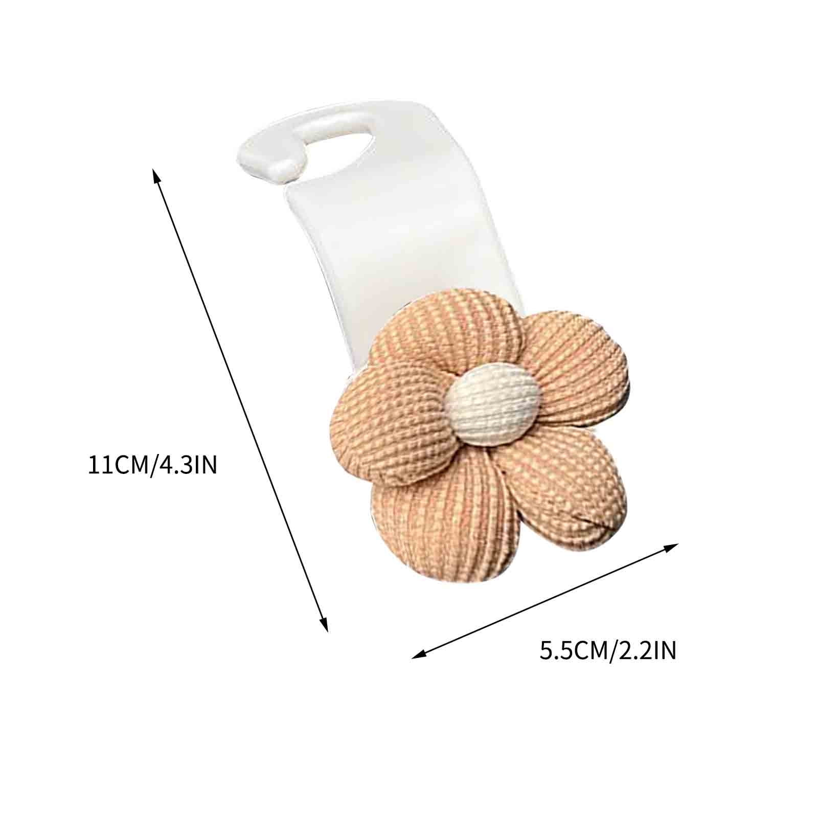 Lot De 2 Crochets D'appui-tête Voiture Décoratifs - Fleur Blanche, 4x2 Pouces, Pour Sacs, Parapluies, Organisation