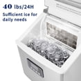thumbnail image 4 of Simzlife 40lbs/24H Countertop Ice Maker, 24 Ice Cubes Ready in 12 Min, Self-Cleaning (Silver), 4 of 7