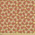 thumbnail image 2 of Ambesonne Retro Fabric by the Yard Upholstery, Abstract Floral Motifs Image, 1 Yard, Peach and Burnt Sienna, 2 of 5