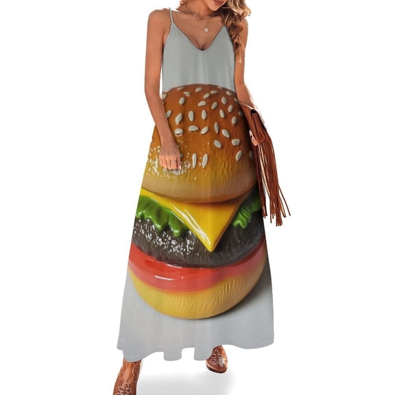 Hamburger Sleeveless Dress Loose Women's Dress Dresses Luxury Evening Dresses