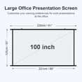 thumbnail image 3 of 100 Inch Portable Projector Screen with Black Borders for Indoor Outdoor Home Theater, 3 of 6