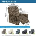 thumbnail image 7 of Xixirimido Leopard Brown Recliner Chair Covers 4 Pieces, Recliner Cover Stretch Lazy Boy Recliner Cover, Recliner Sofa Slipcover with Pockets, Furniture Protector for Living Room, Pets, Kids, 7 of 7