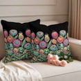 thumbnail image 2 of Boho Tulip Flower Outdoor Waterproof Pillow Covers, Spring Watercolor Abstract Floral Plant Decorative Square Throw Pillowcase Sofa Cushion Sham for Patio/Couch/Chair, 24"x24" 2 Pack, 2 of 8