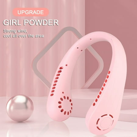

Chueow Portable USB Rechargeable Neckband Lazy Neck Hanging Style Dual Fan 0