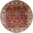 thumbnail image 1 of Ahgly Company Indoor Round Mid-Century Modern Red Oriental Area Rugs, 5' Round, 1 of 6