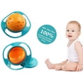 thumbnail image 4 of Bol Gyroscopique, Rotation à 360 Degrés Bol Mignon Résistant aux Éclaboussures avec Couvercle pour Tout-Petits Nourrissons Enfants, 4 of 9