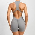 thumbnail image 4 of Women's Crisscross Backless Sports Romper Short Yoga Jumpsuit Activewear S-M, 4 of 6