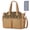 Brown, variant on Diaper Bag Tote, 17 Pockets Large Waterproof Travel Bag with Portable Changing Pad, Crossbody Maternity Hospital Bag for Newborn Gifts, Twill