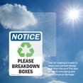 thumbnail image 6 of (2 Pack) Please Breakdown Boxes Sign, 6 of 7