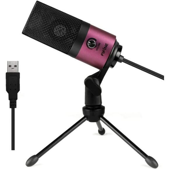 Fifine USB Podcast Condenser Microphone Recording On Laptop, No Need Sound Card Interface and Phantom Power-K669