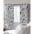 thumbnail image 3 of Blue Teal Spring Floral Blackout Curtains 90 Inches Long for Bedroom,Vintage Botanical Colorful Elegant Thermal Insulated Room Darkening Black Out Window Curtain Panels Grommet Drapes for Living Room, 3 of 8