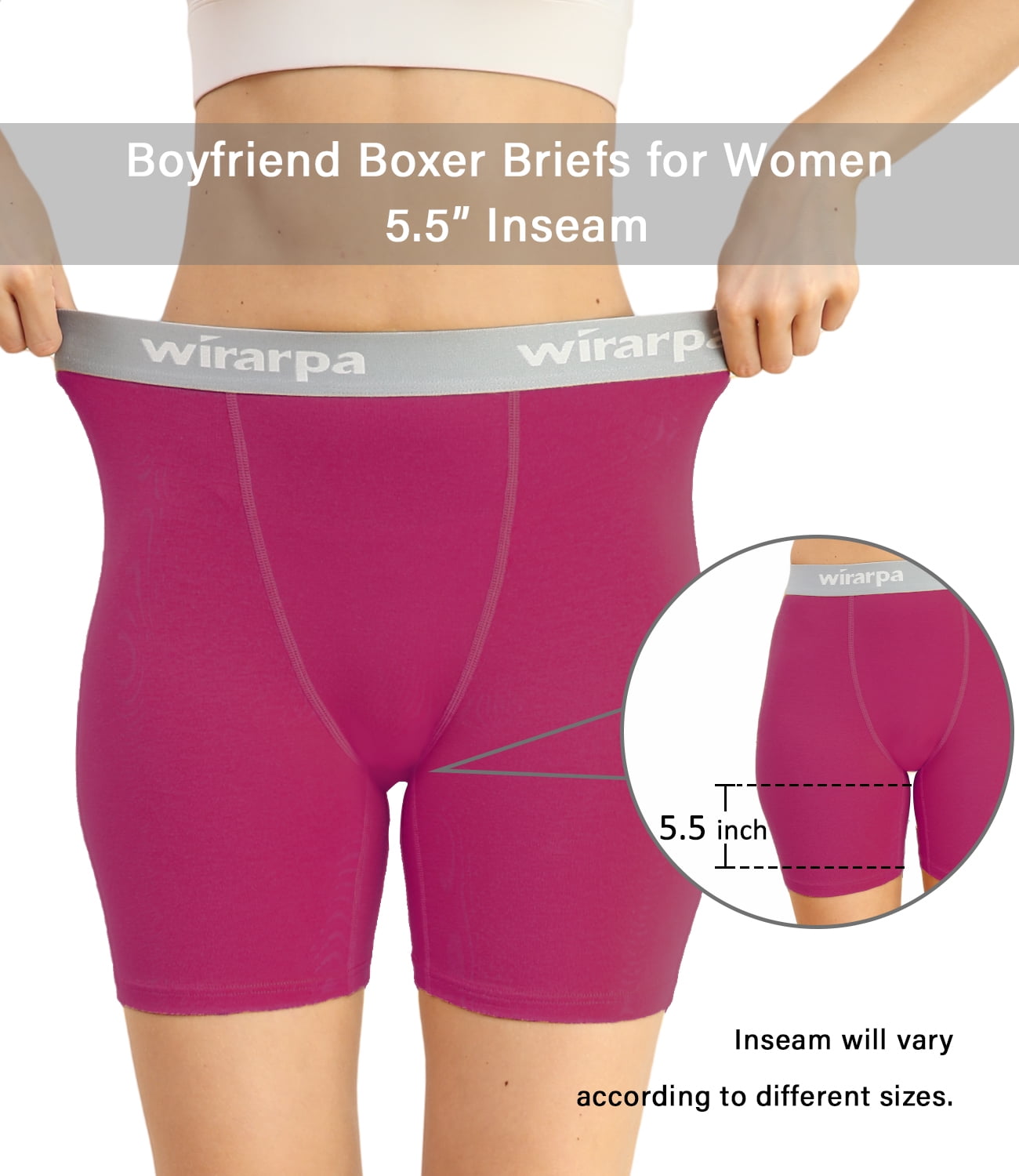 wirarpa Women's Boxer Briefs Cotton Boy Shorts Underwear 3 Inseam Shorts 4  Pack : : Clothing, Shoes & Accessories