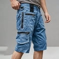 thumbnail image 7 of Xdegoge Classic Washed Cargo Shorts for Men Casual Relaxed Fit Workwear with Multiple Zipper Pockets Heavy Duty Outdoor Summer Bottoms for Safari Camp, 7 of 7