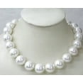 thumbnail image 3 of K-KED Beautiful Huge Rare 14mm White South Sea Shell Pearl Round Beads Necklace 18", 3 of 7