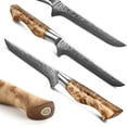 thumbnail image 2 of HEZHEN 6 Inches Fillet Knife, 67 Layers Damascus Boning Knife for Meat Trimming, Razor-Sharp Blade, Figured Sycamore Wood Handle, 2 of 8