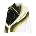 thumbnail image 6 of Miluxas Men's hooded bathroom light and shadow printed pullover long sleeved shirt Yellow, 6 of 6