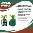 thumbnail image 6 of Star Wars Boba Fett Helmet 3-Inch Ceramic Mini Planter With Artificial Succulent, 6 of 6
