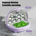 thumbnail image 3 of Silkworm Breeding Box Transparent Silkworm Growth Box Habitat Cage with Handle Small Animals Breeding Space Capsule Hatching Container for Silkworms Observation, 3 of 8