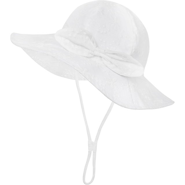 Baby Toddler Infant Girls Bucket Sun Hats Protection Beach UPF 50+ Toddler Wide Brim Bucket Summer Hats