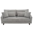 thumbnail image 5 of Newest 80.3" Corduroy Loveseat, Upholstered Sofa with Pocket Springs & 4 Pillows, for Living Room & Apartment,Grey, 5 of 12