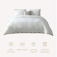 thumbnail image 4 of Button Closure Duvet 3 Piece Set - 400 Thread Count - 100% Egyptian Cotton - Super Comfy Comfortor Cover Set - Light Gray Solid, Full Size., 4 of 4