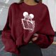 thumbnail image 2 of Moda mujer Halloween calavera estampado cuello redondo manga larga suelta sudadera blusa Tops Fridja  bvmnju6993, 2 of 8