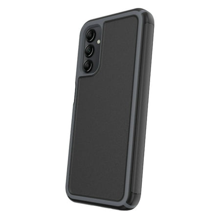 onn. slim rugged phone case for samsung galaxy a14 5g - black/gray