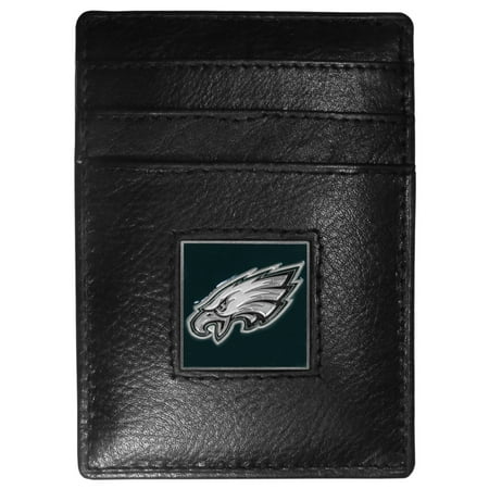 Leather Package - Philadelphia Eagles Leather Money Clip/Cardholder Packaged in Gift Box