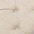 thumbnail image 5 of chairus Square Foot Stool with Button Tufted Seat, Small Fabric Upholstered Short Ottoman Footrest Stool Bench, Padded French Accent Foot Rest Decor with Rustic Wood Legs for Living Room, Beige, 5 of 15