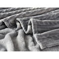 thumbnail image 3 of Grey Embossed Twin Blanket 60X80 100% Polyester, 3 of 5