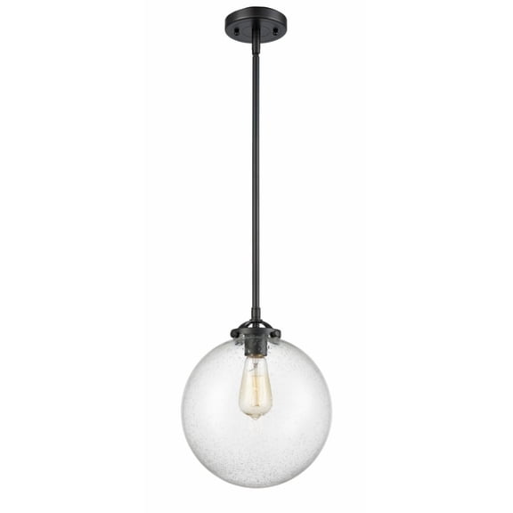 Innovations 284-1S-OB-G204-10-LED X-Large Beacon 1 Light Mini Pendant part of the Nouveau Collection, Oil Rubbed Bronze