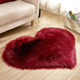 thumbnail image 4 of Heart Shape Shaggy Rugs Non Slip Bedroom Mats Fluffy Soft Faux Fur Sheepskin Rug, 4 of 5