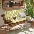 thumbnail image 6 of Kimunuk Outdoor Porch Swing Cushion, 60" X 40" X 5" Waterproof Bench Chair Replacement Cushion with 6 Ties for Patio, Light Yellow, 6 of 7