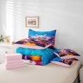 thumbnail image 6 of Manfei 3D Axolotl Twin Bedding,Coral Ocean Scene Bedding Comforter Set For Girls,Pink Purple Blue,Pink Reversible,7-Piece, 6 of 8